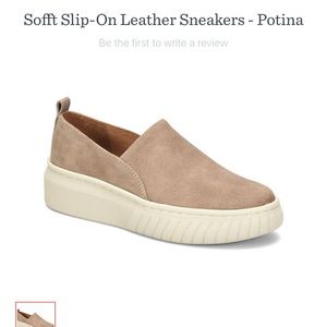 New Sofft tan leather suede sneaker